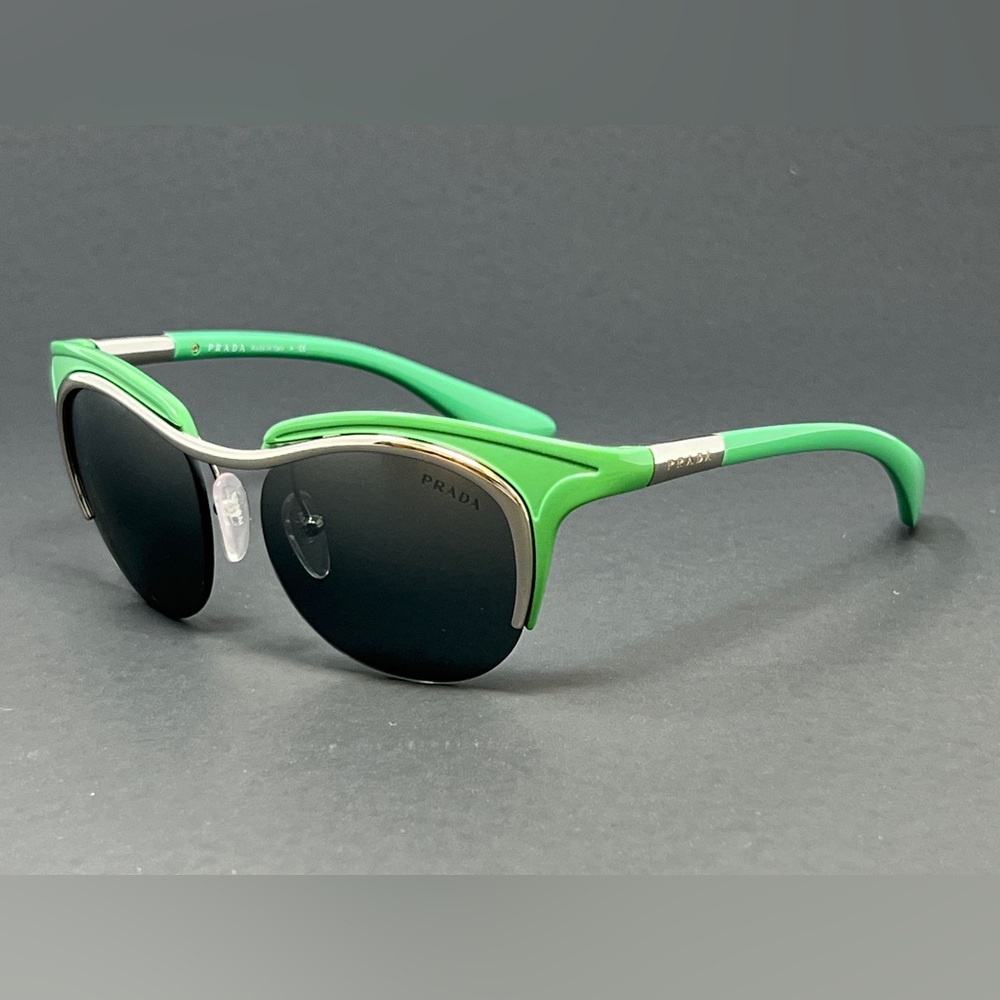 Prada Sunglasses PR61O-KAV1B0 Green 49mm Cat Eye Women’s Italy Authentic